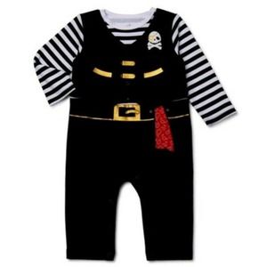 Pirate Bodysuit Coverall Boys Costume Skull Print